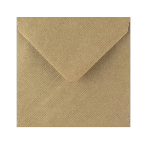 Ribbed Kraft Envelope 140x140 mm