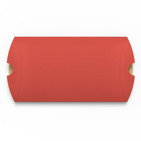 Corrugated Pillow Boxes Red 229 x 162 mm (C5)