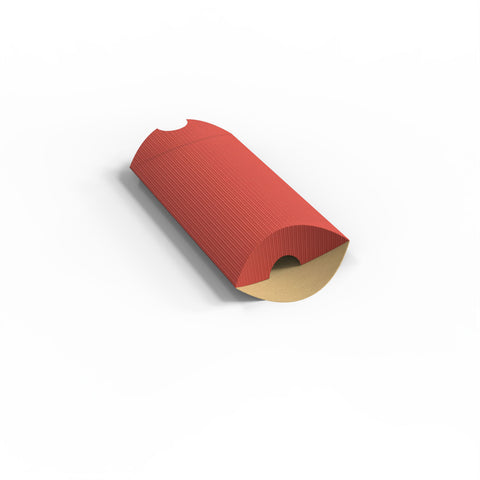 Corrugated Pillow Boxes Red 113 x 81 mm (C7)