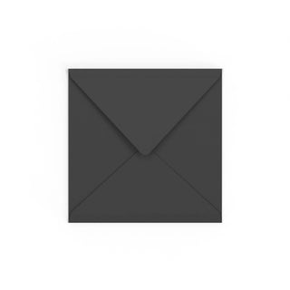 Black British Made Gummed V-Flap Envelope (155 x 155mm)