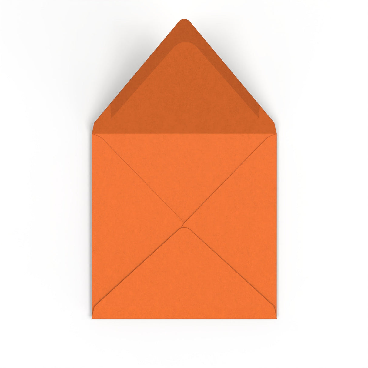 Flame Orange British Made Gummed V-Flap Envelope (155 x 155mm)