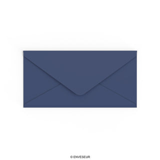 DL Navy Blue British Made Gummed V-Flap Envelope (110 x 220mm)