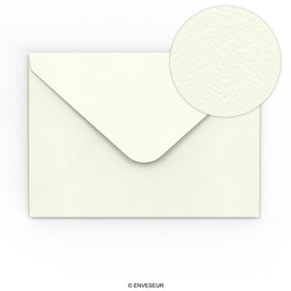 Milk White Hammered paper envelopes