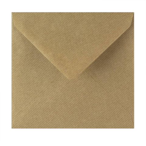 Ribbed Kraft Envelope  155x155 mm