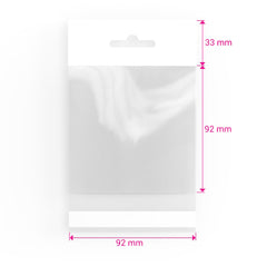 Cello Bags (With Header) Clear 92 x 92 mm