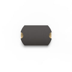 Corrugated Pillow Boxes Black 75 x 60 mm