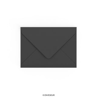 Black British Made Gummed V-Flap Envelope (133 x 184mm)
