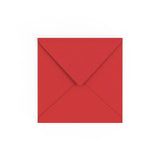 Cherry Red British Made Gummed V-Flap Envelope (155 x 155mm)