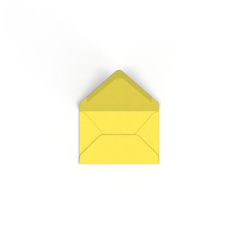 Sunflower Yellow British Made Gummed V-Flap Envelope (62 x 94mm)