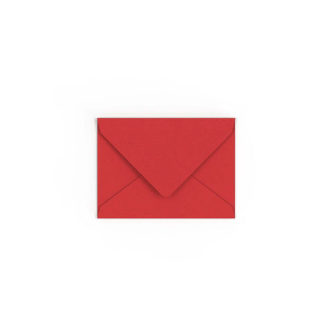 C7 Cherry Red British Made Gummed V-Flap Envelope (82 x 113mm)