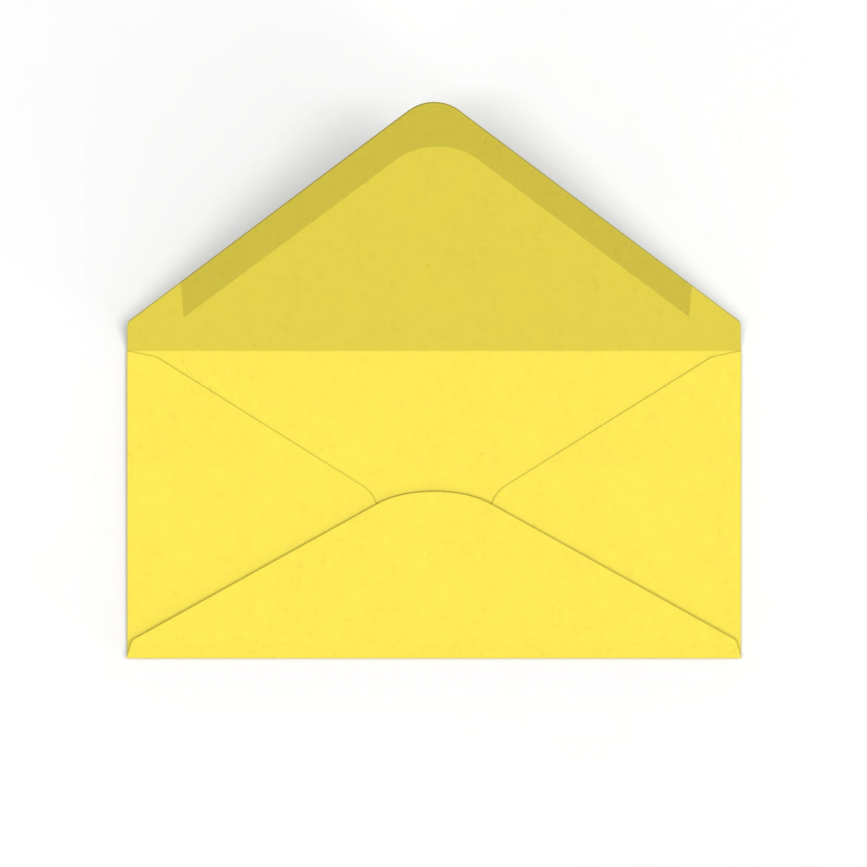DL Sunflower Yellow British Made Gummed V-Flap Envelope (110 x 220mm)