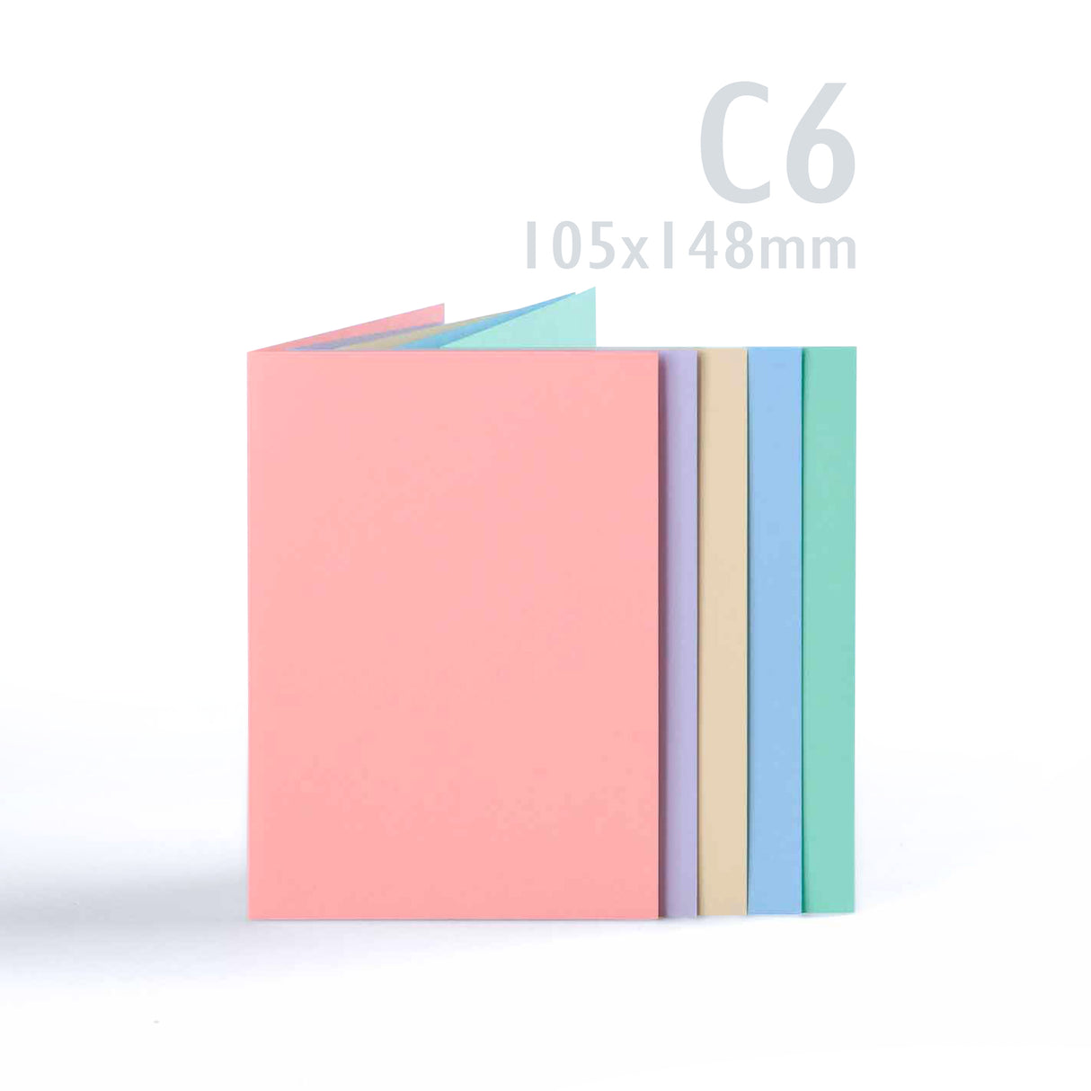 Assorted pastel cards 225gsm & envelopes 100gsm