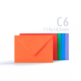 Assorted bright colour card 225gsm & envelopes 100gsm