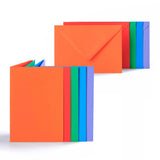 Assorted bright colour card 225gsm & envelopes 100gsm
