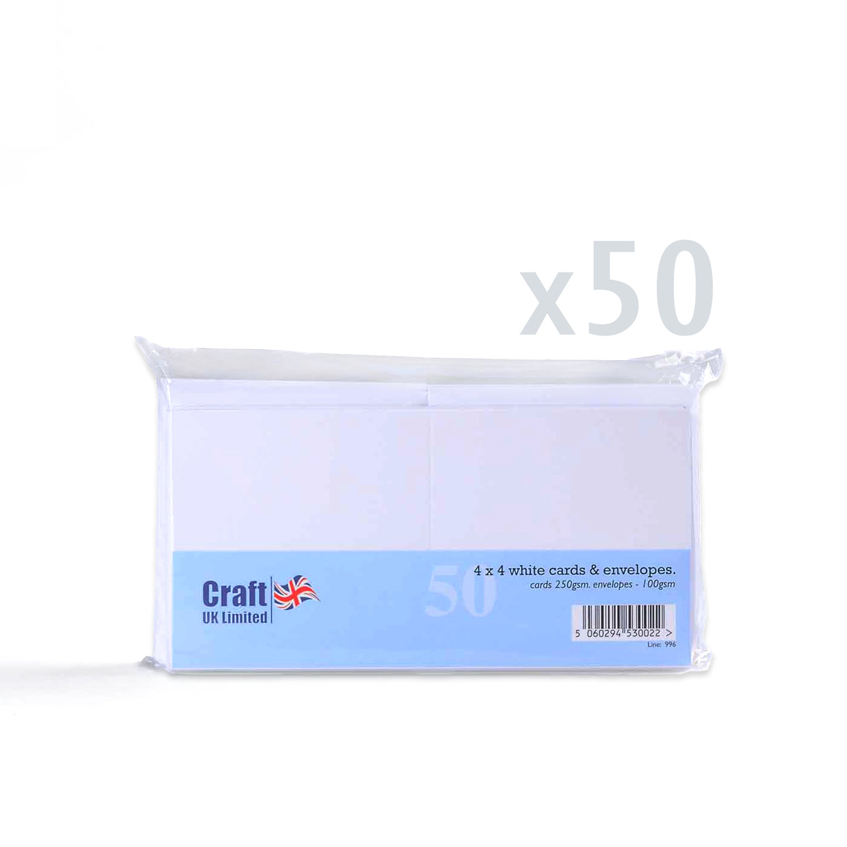 Smooth White Cards 250gsm and Envelopes 100gsm – Pack
