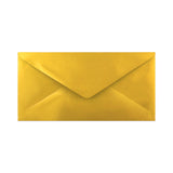 DL Metallic Gold Gummed V-Flap Envelope (110 x 220mm)