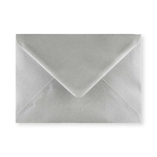 Metallic Silver Gummed V-Flap Greeting Card Envelope (133 x 184mm)