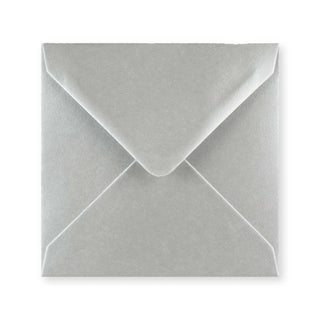 Metallic Silver Gummed V-Flap Greeting Card Envelope (140 x 140mm)