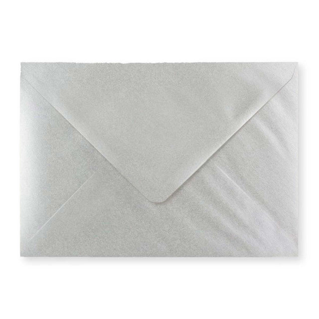C5 Metallic Silver Gummed V-Flap Greetings Envelope (162 x 229mm)