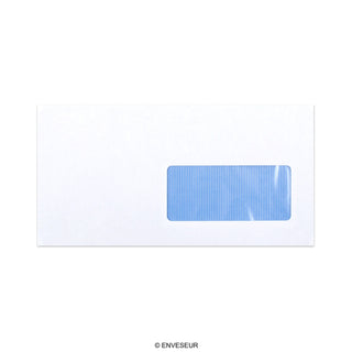 Postal inspection white envelope with window 115x225 mm
