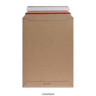 Manila Brown Peel & Seal Rigid Board Mailers Envelope (340 x 250mm)