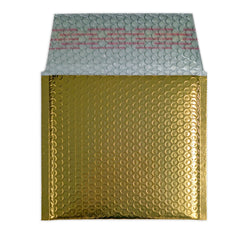 Metallic Finish Bubble Bag Mailers Gold 165 x 165 mm