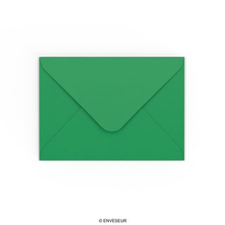 Dark Green Gummed V-Flap Envelope (125 x 175mm)