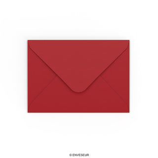 Dark Red Gummed V-Flap Envelope (125 x 175mm)