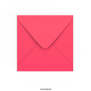 Bright Pink Gummed V-Flap Envelope (155 x 155mm)