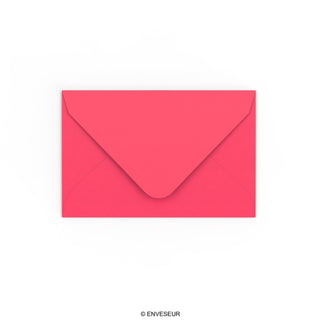 Bright Pink Gummed V-Flap Envelope (65 x 94mm)