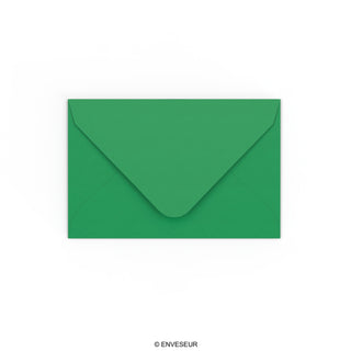 Dark Green Gummed V-Flap Envelope (65 x 94mm)