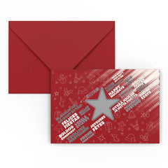 Christmas envelope Christmas Sparkles Dark Red 114 x 162 mm (C6)