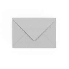 C6 Pale Grey Gummed V-Flap Envelope (114 x 162mm)