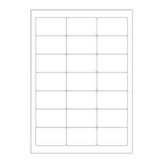 White Adhesive Labels White 63.50 x 38.10 mm (21 labels)