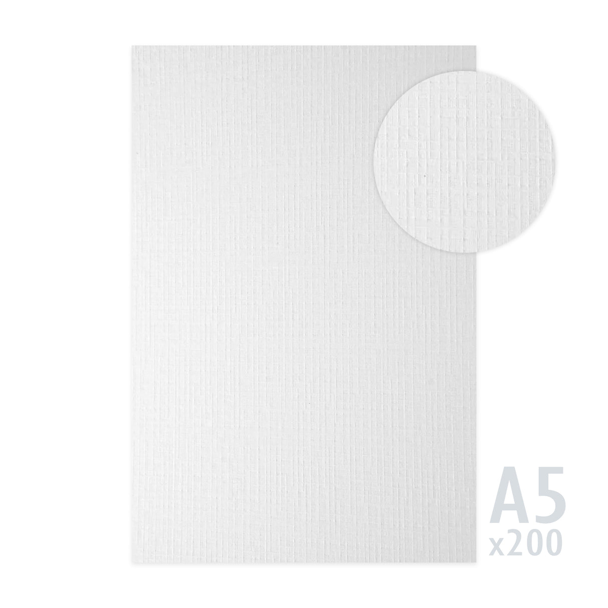White Laid Textured Paper 185gsm