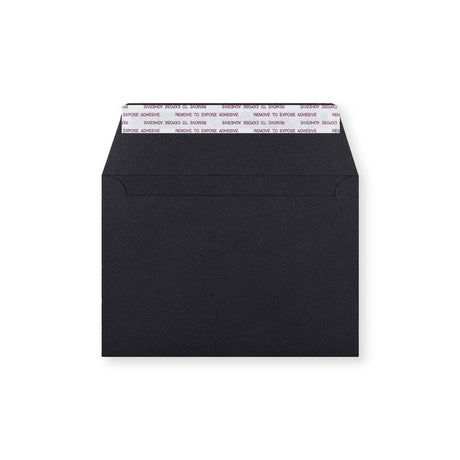 C6 Black Luxury Peel & Seal Envelope (114 x 162mm)