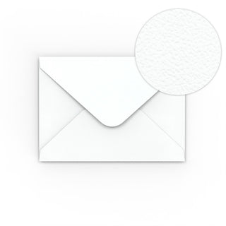 White Envelope Hammered Texture 133x184 mm