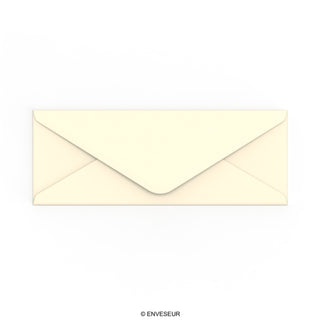 Ivory Wove Gummed V-Flap Envelope (80 x 215mm)