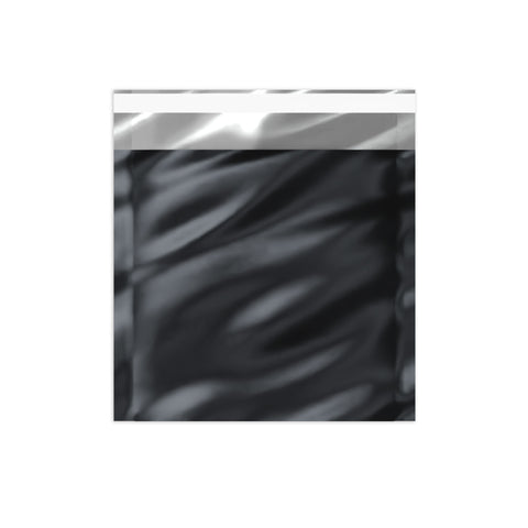 Metallic Finish Foil Bags Black 165 x 165 mm