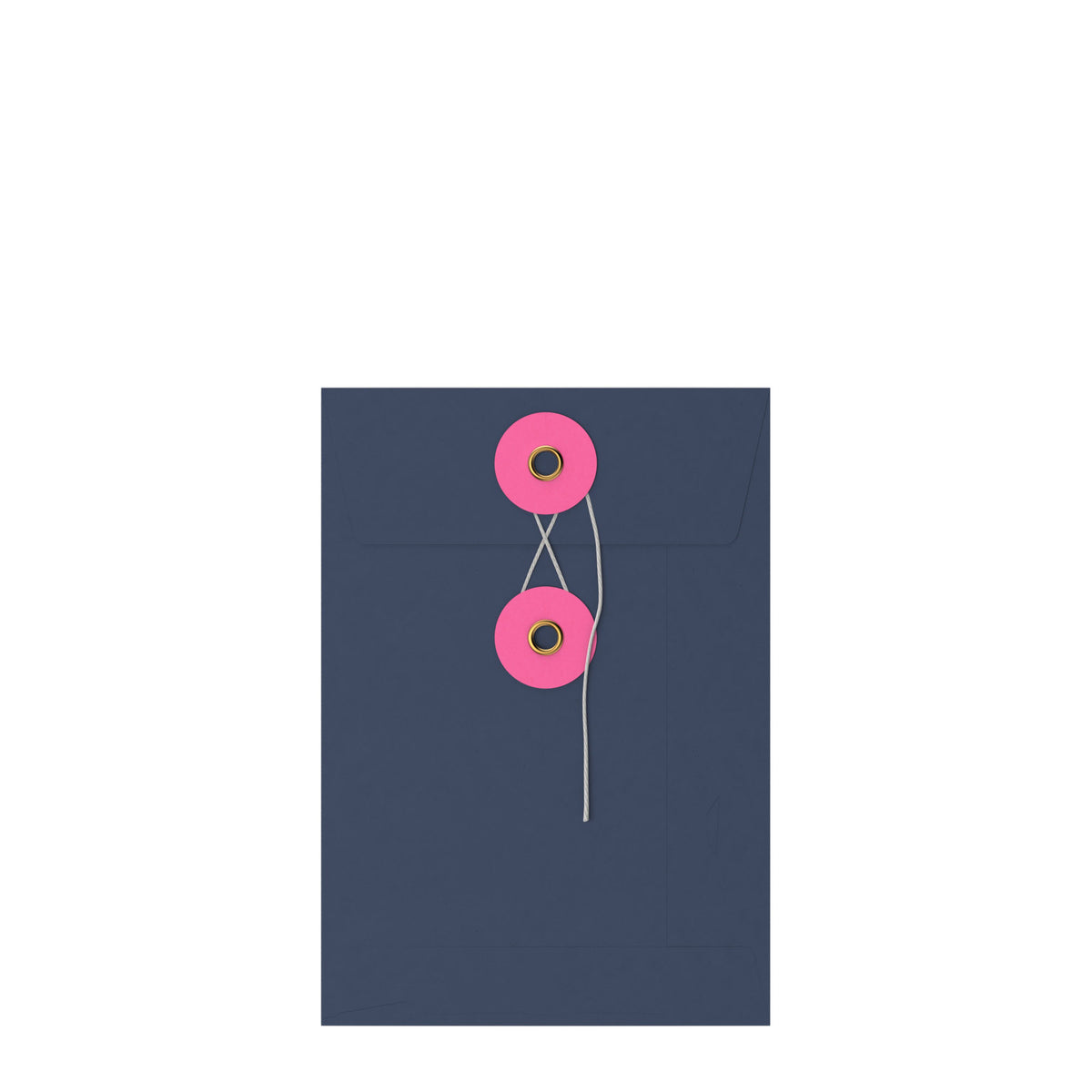 Coloured envelopes with string and washer closure