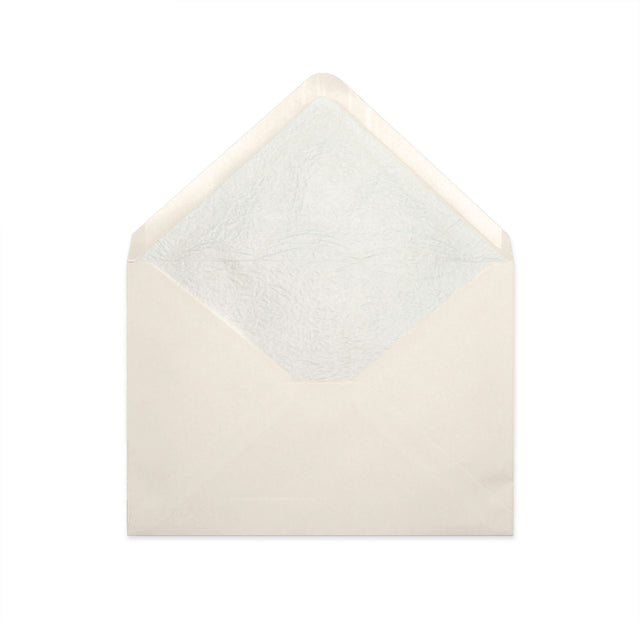 Paper Lined Envelopes Ivory + White Fancy Paper 114 x 162 mm (C6)